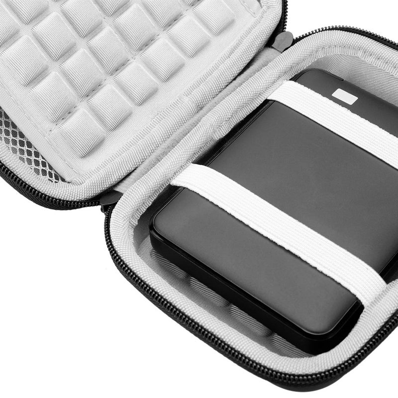 Lacdo حقيبة حمل القرص الصلب من لاكدو لتوشيبا كانفيو بيسكس/توشيبا كانفيو فليكس/كانفيو أدفانس/كانفيو جيمينغ للقرص الصلب الخارجي المحمول 1TB 2TB 3TB 4TB HDD مقاومة للصدمات، أسود+رمادي - Image 3